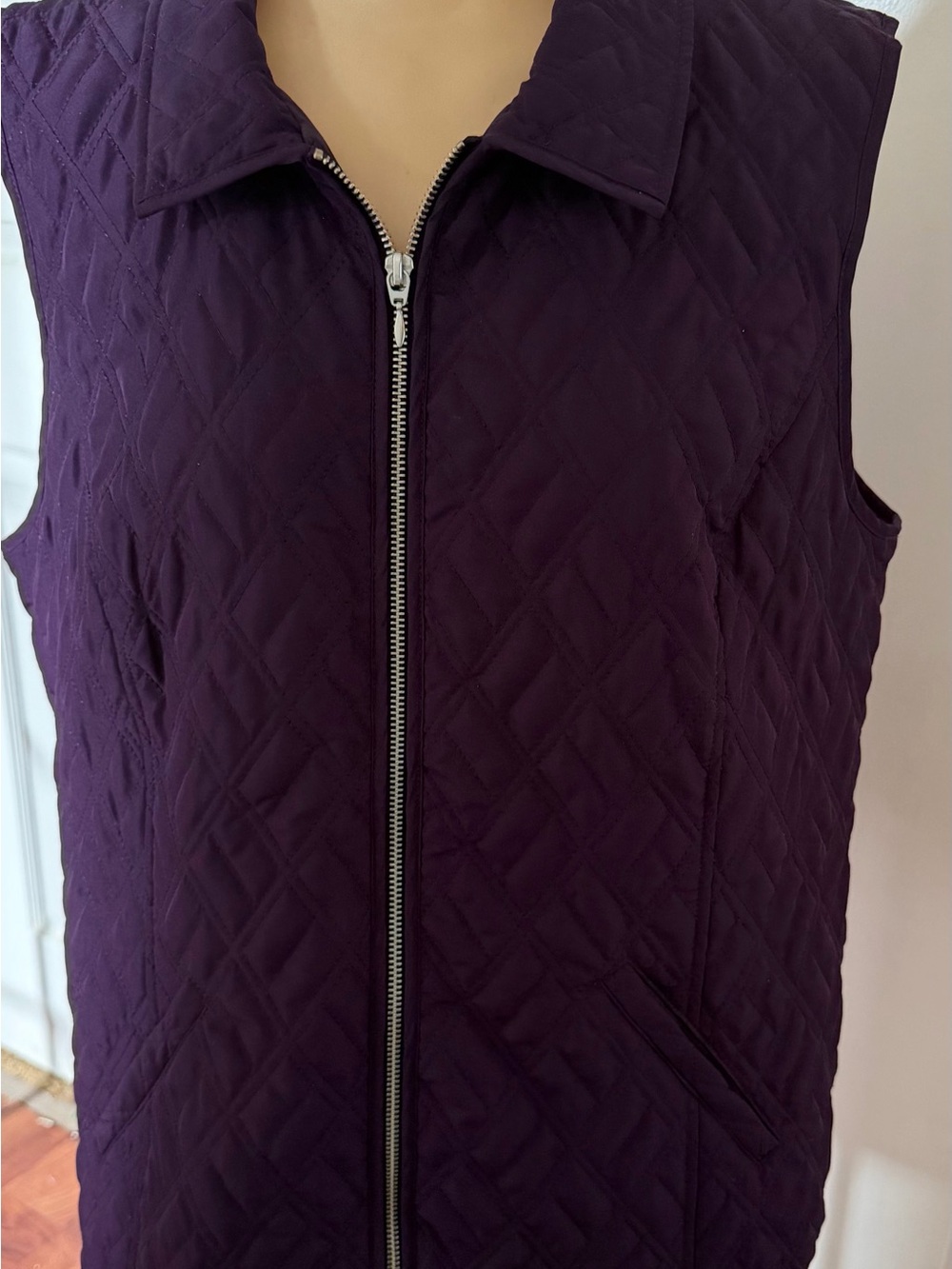 Chicos Trixie Quilted Vest SZ 2. 12/14.